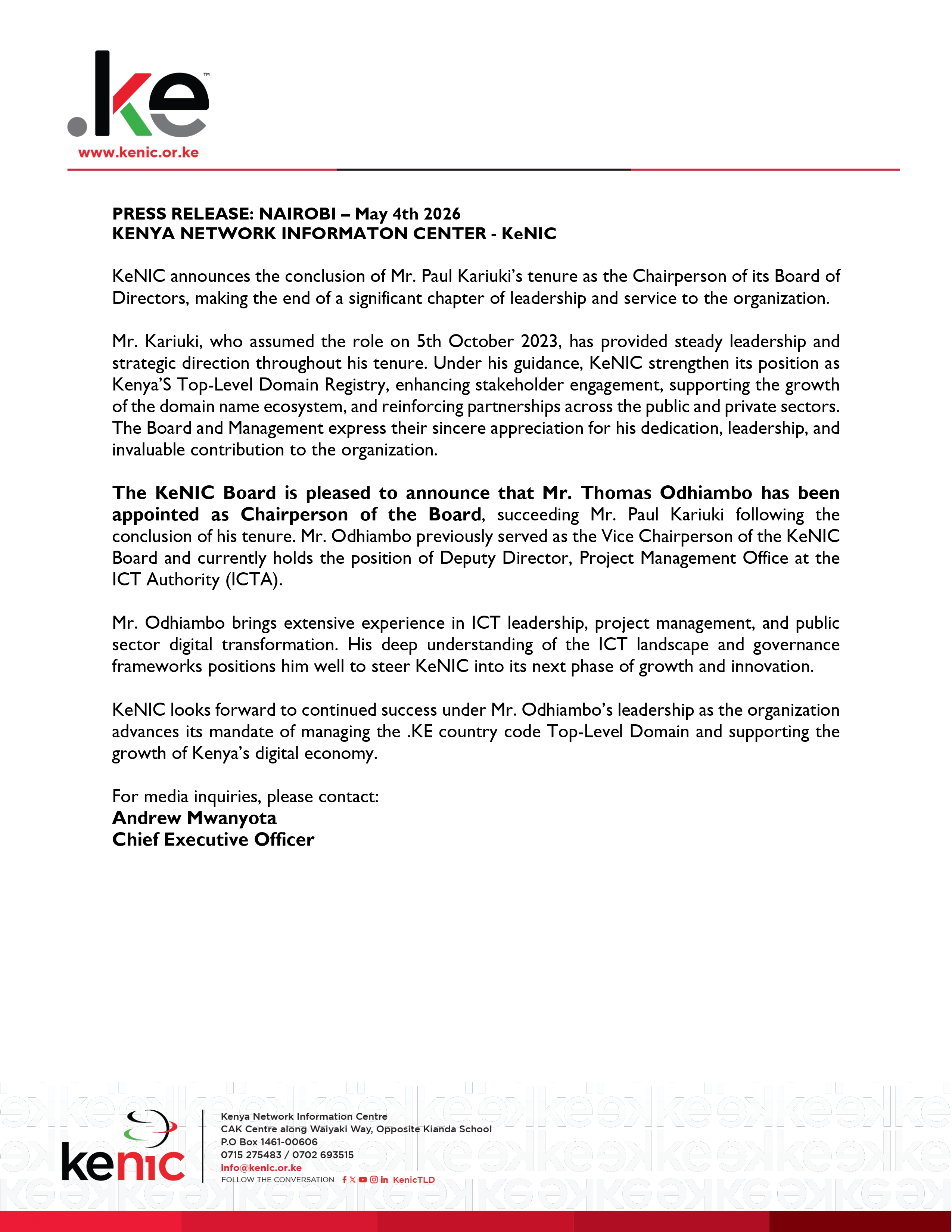 PRESS RELEASE- NAIROBI – May 4th 2026 KENYA NETWORK INFORMATON CENTER - KeNIC _page-0001